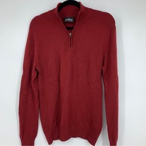 Kathmandu Mens Small Quarter Zip Pullover Sweater Outdoor Hiking Merino Wool‎
